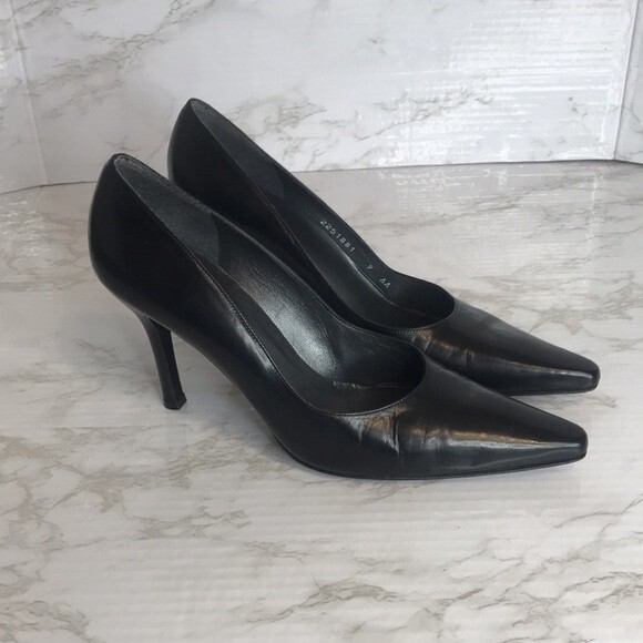 Stuart Weitzman Patent Leather Stiletto black Pumps size 9 AA - Picture 7 of 12
